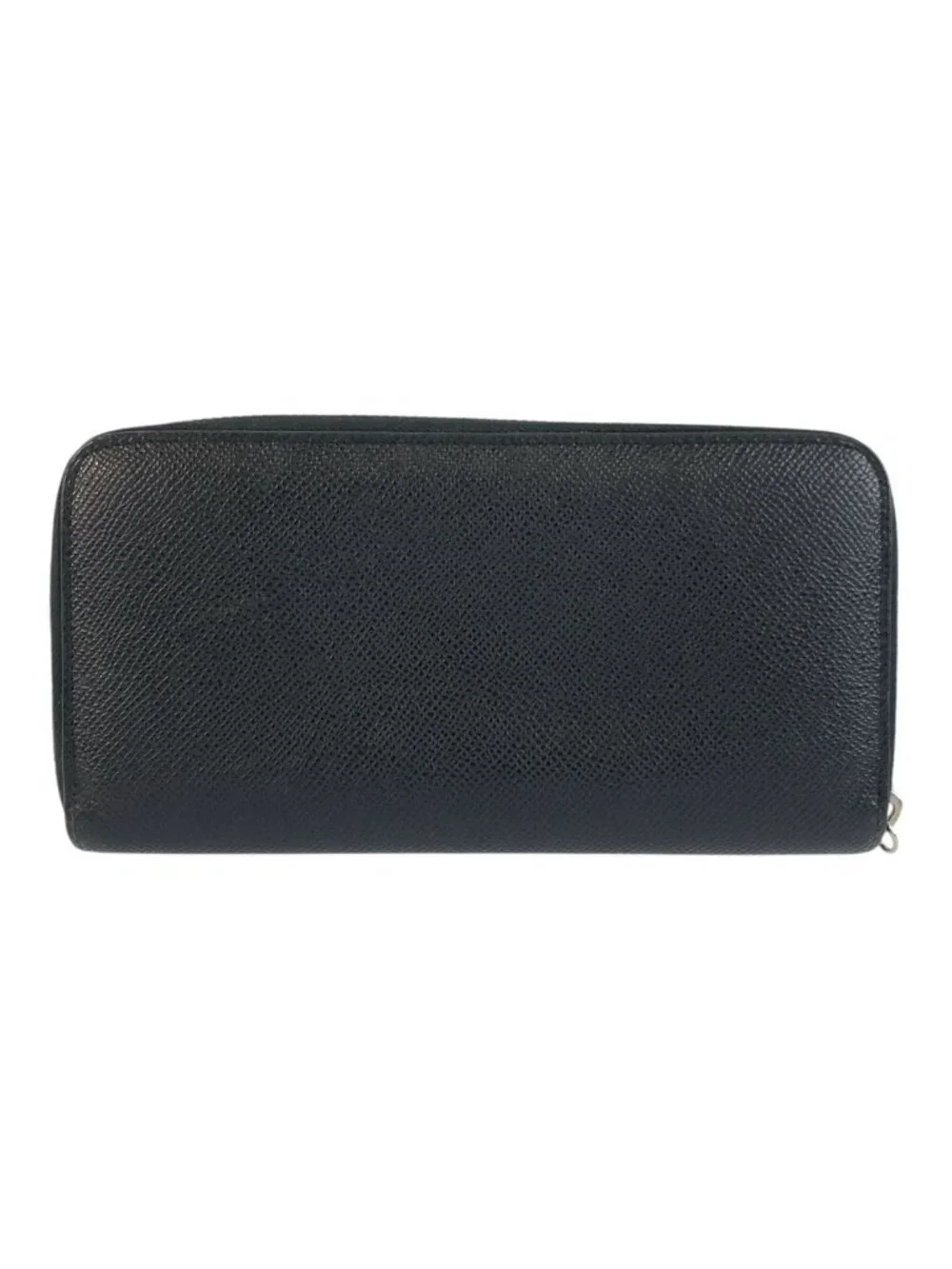Bvlgari Black Silver Leather Wallet